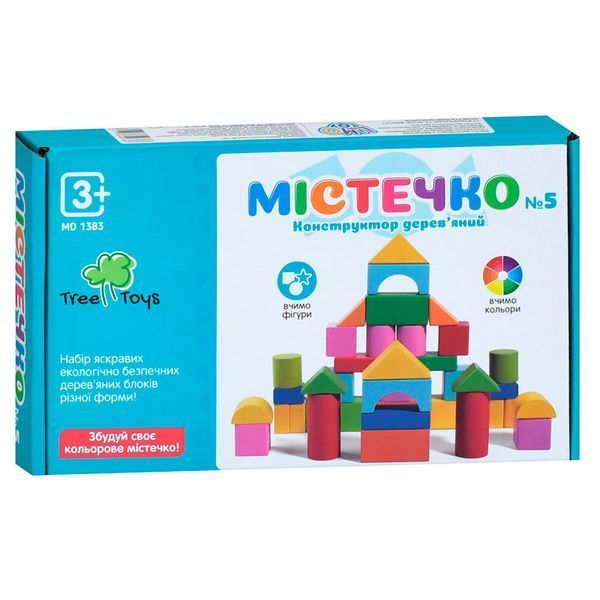 Деревянный конструктор Городок Tree Toys MD 1383, 32 детали 192769 фото &mdash; Кузя