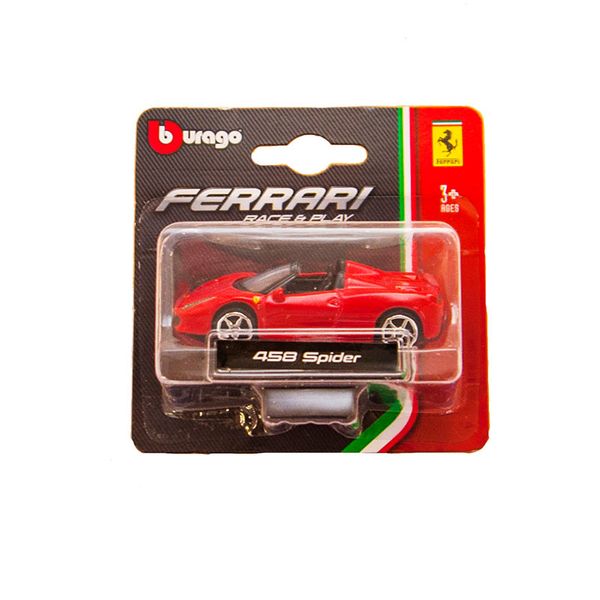 Машинка автомодель металева "Ferrari" Bburago, 1:64 мікс видів 167846 фото — Кузя