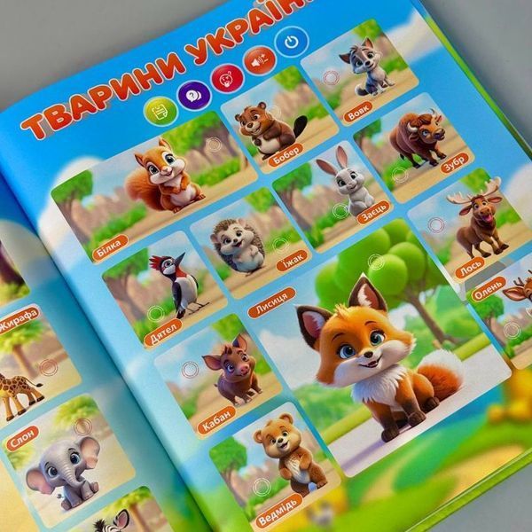 Интерактивный виммельбух Большая книга сенсорная 35 страниц с украинской озвучкой WToys 99927 187935 фото &mdash; Кузя