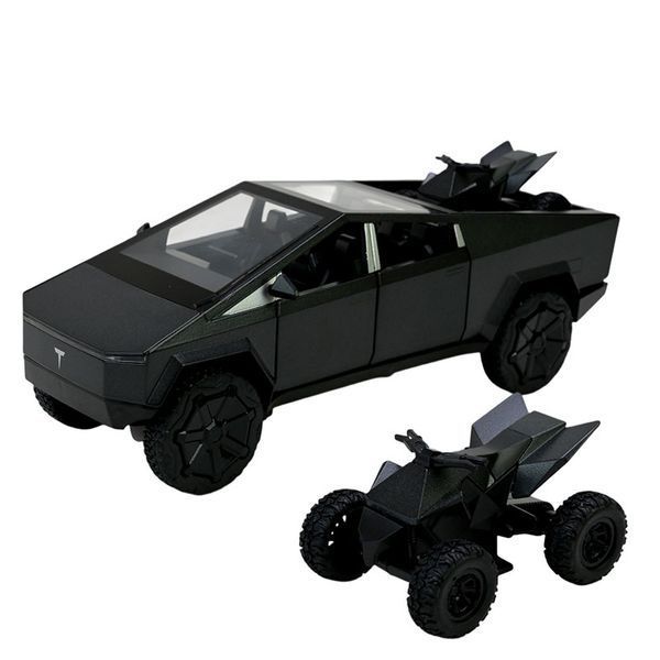 Машинка металева з квадроциклом Tesla pickups Автопром AP7726, 3 кольори 186857 фото &mdash; Кузя