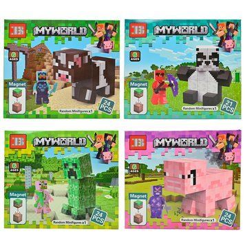 Магнитный конструктор My World Minecraft 3802, 4 вида 192992 фото &mdash; Кузя