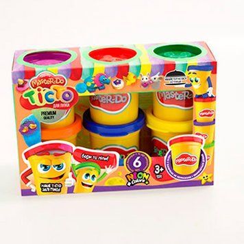 Тісто для ліплення Master Do Danko Toys TMDB 0101, 6 баночок по 50 г 110525 фото &mdash; Кузя