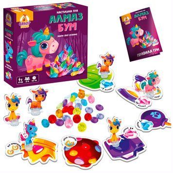 Дитяча настільна гра Vladi Toys Алмаз бум Єдиноріжки VT8055-31 196079 фото &mdash; Кузя
