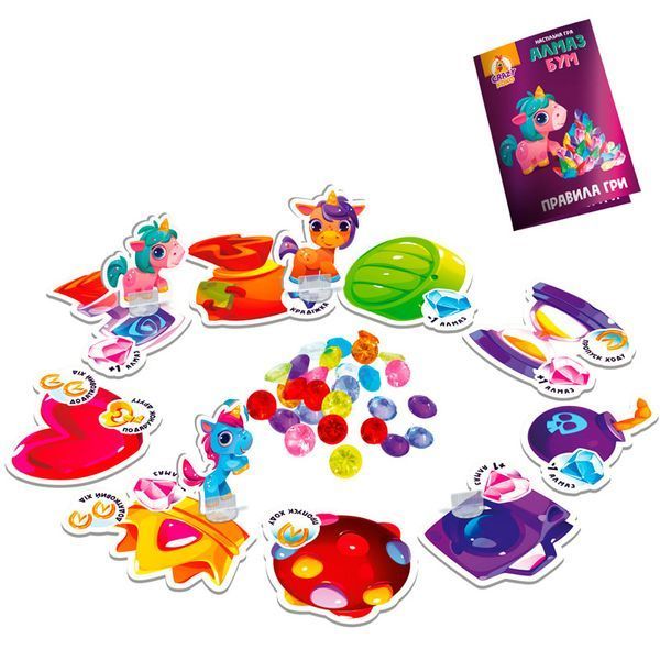 Дитяча настільна гра Vladi Toys Алмаз бум Єдиноріжки VT8055-31 196079 фото &mdash; Кузя