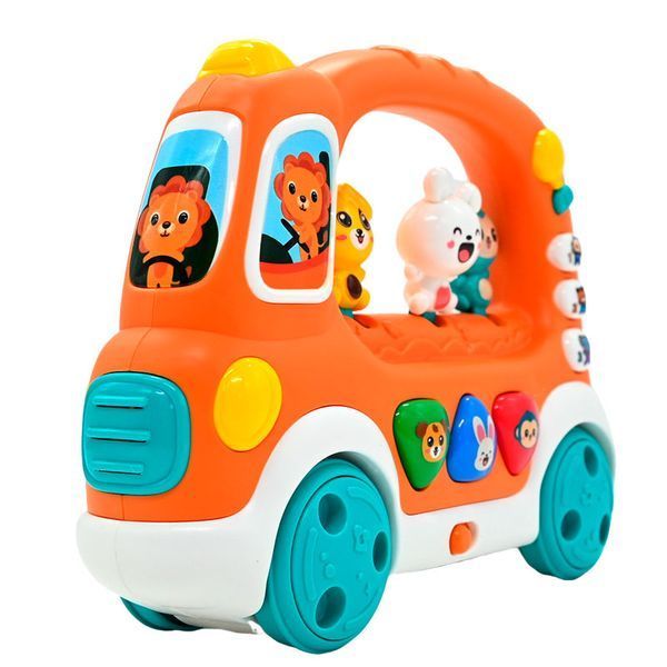 Автобус-каталка с подсветкой Музыкальное путешествие, WToys, укр 183378 фото &mdash; Кузя