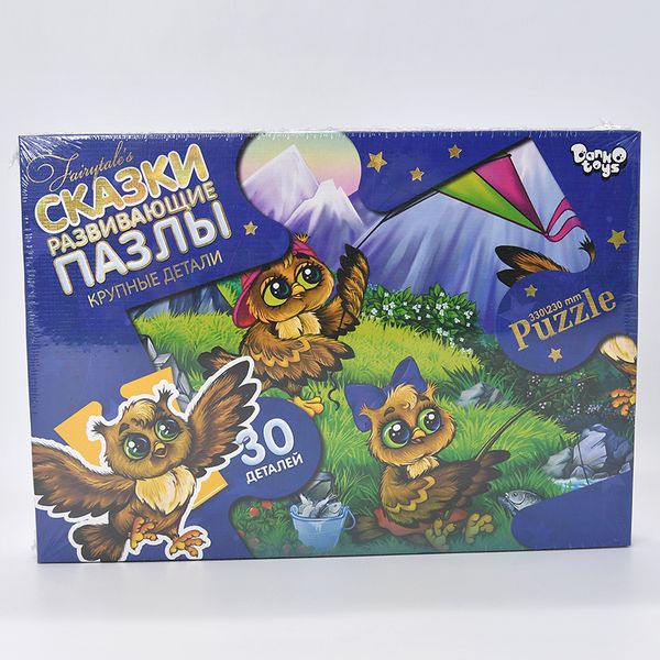 Дитячі пазли з великими деталями "Казки" Danko Toys, 30 ел., рос., мікс видів 34354 фото — Кузя