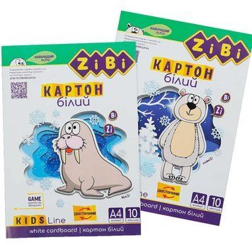 Набір білого картону А4 "ZiBi" ZB.1991, 10 л. 149354 фото &mdash; Кузя