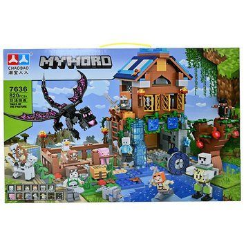Конструктор My World Дом у реки и Дракон 7636, 820 деталей 191606 фото &mdash; Кузя