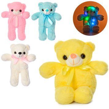 Мягкая игрушка "Мишка" с подсветкой МР 2145, 30 см, 4 цвета 167557 фото &mdash; Кузя