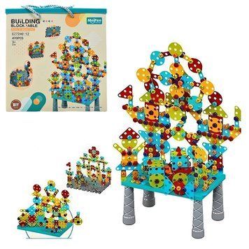 Игровой столик с конструктором на шурупах 490 дет C 2724 C-12 189227 фото &mdash; Кузя