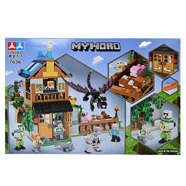Конструктор My World Дом у реки и Дракон 7636, 820 деталей 191606 фото &mdash; Кузя