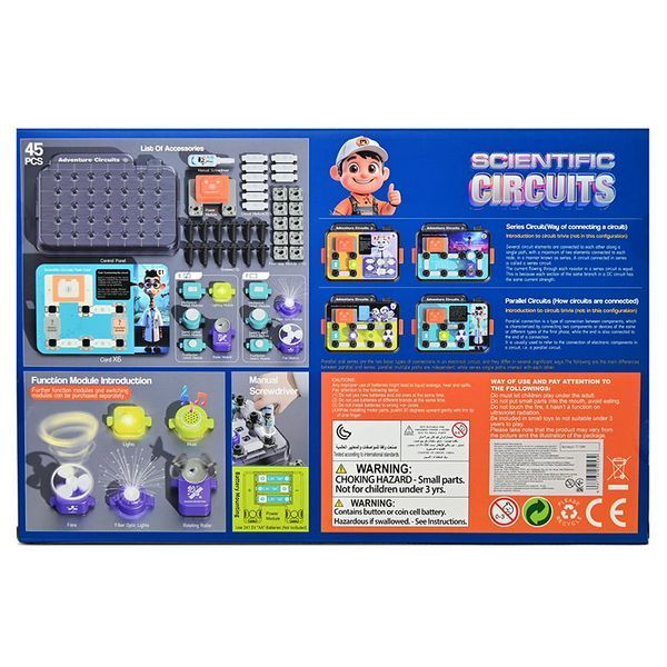 Електронний конструктор Scientific Circuits 77-54 K з підсвічуванням і радаром, 45 елементів 192883 фото &mdash; Кузя