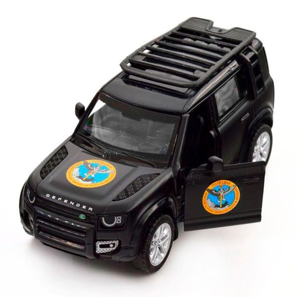 Машинка "Шеврони Героїв" Land Rover Defender 110 "ГУР МО" 174458 фото &mdash; Кузя
