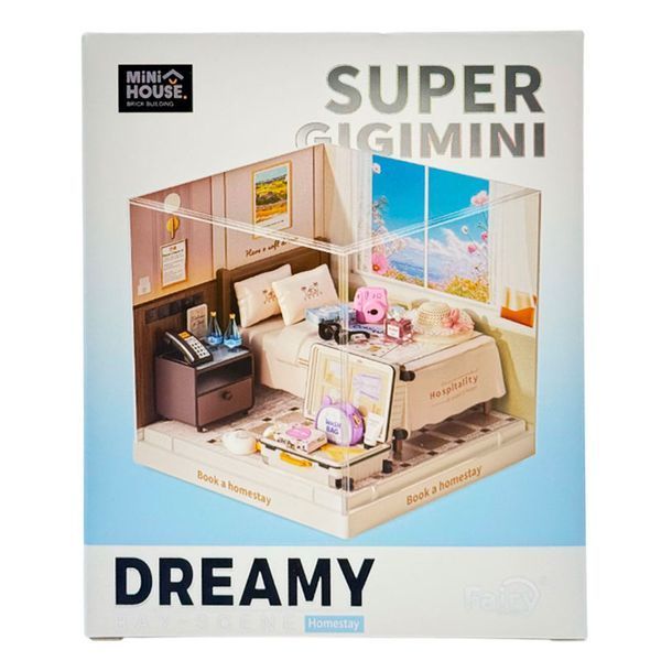 Конструктор-румбокс Mini House Інтер'єр Готельний номер 8038 у прозорому боксі 195036 фото &mdash; Кузя