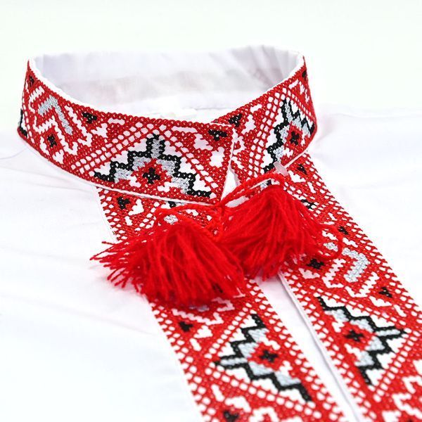Вышиванка для мальчика "Майкл" красный 98р 172874 фото &mdash; Кузя