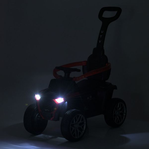 Каталка-толокар 2 в 1 Bambi Racer M 4802EL-3 з батьківською ручкою та EVA колесами, червоний 195163 фото &mdash; Кузя