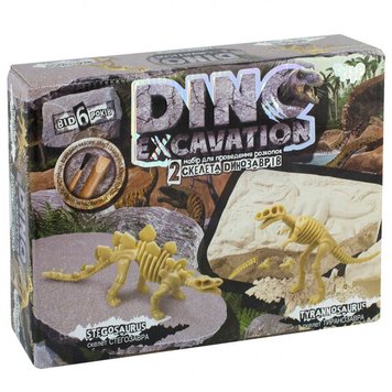 Набор для проведения раскопок "Dino Excavation" укр. DEX-01-04,05,06 108944 фото — Кузя