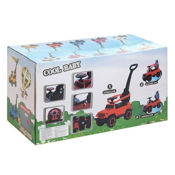 Машинка-толокар Bambi Racer M 4288-12 з батьківською ручкою та музичною панеллю, синя 190357 фото &mdash; Кузя