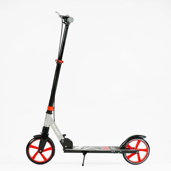 Двоколісний складаний самокат Best Scooter SHARK з амортизатором колеса PU 20 см SH-25048 191064 фото &mdash; Кузя