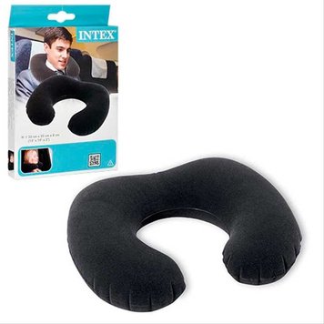 Надувна подушка-підголовник "Рогалик" Intex 68675, Travel Pillow 130825 фото — Кузя