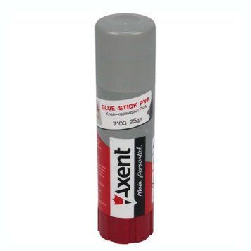 Клей-карандаш Axent 7103 на основе PVA, 25 г 190047 фото &mdash; Кузя