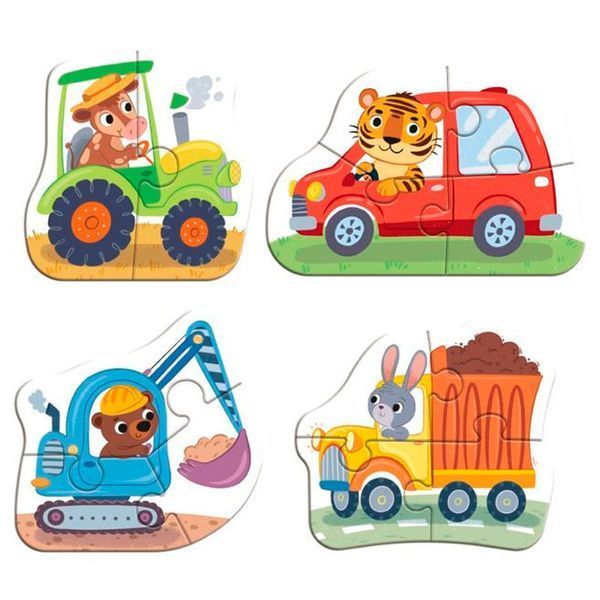 Пазли для малюків 4в1 Транспорт Baby puzzle Dodo 300685 188530 фото &mdash; Кузя