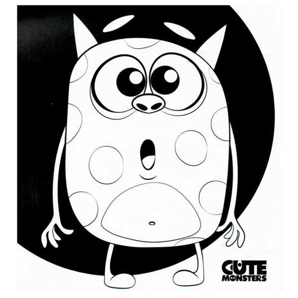 Раскраска на черном фоне Очень милая раскраска Cute Monsters 182260 фото &mdash; Кузя