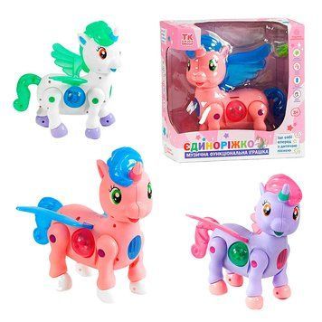Музыкальная игрушка "Единорог" TK-10232, укр, 3 цвета 169429 фото &mdash; Кузя