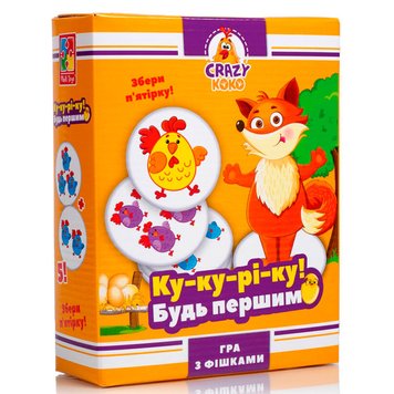 Детская настольная игра "Crazy Koko. Ку-ка-ре-ку" Vladi VT 8025-08, укр. 175387 фото — Кузя