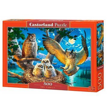 Пазлы Семья сов 500 элементов Castorland 53322 126945 фото &mdash; Кузя