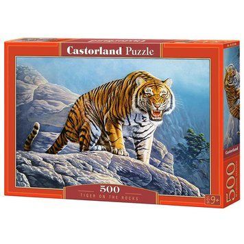 Пазлы Castorland 53346 "Тигр на скалах" 500 елементов 126951 фото &mdash; Кузя