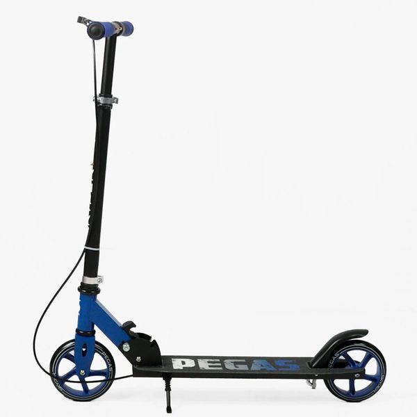 Двоколісний складаний самокат для хлопчика Skyper Pegas PS-76921 з ручним гальмом, синій 193453 фото &mdash; Кузя