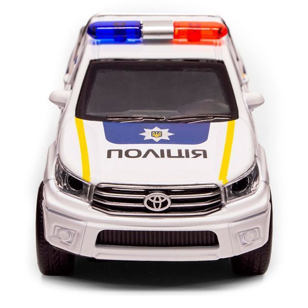Колекційна автомодель Поліцейська машинка Toyota Hilux TechnoDrive KM250426, біла 193634 фото &mdash; Кузя