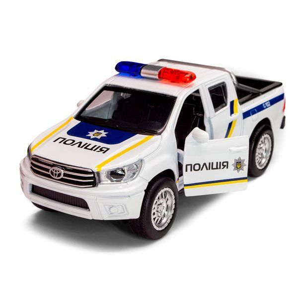 Колекційна автомодель Поліцейська машинка Toyota Hilux TechnoDrive KM250426, біла 193634 фото &mdash; Кузя