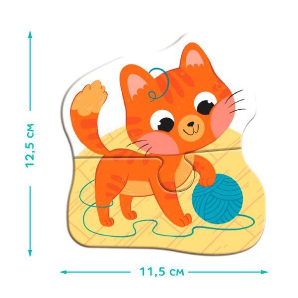 Пазлы для малышей Домашние питомцы 4в1 Baby puzzle Dodo 300688 188537 фото &mdash; Кузя