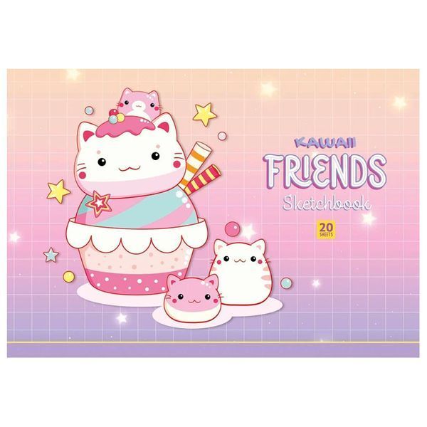 Альбом для рисования Школярик Friends PB РG 020 8513, 20 л, 3 вида 184276 фото — Кузя