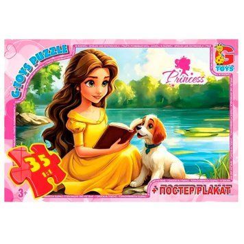 Пазли дитячі Принцеси G-Toys з постером PR02 на 35 елементів 193323 фото &mdash; Кузя