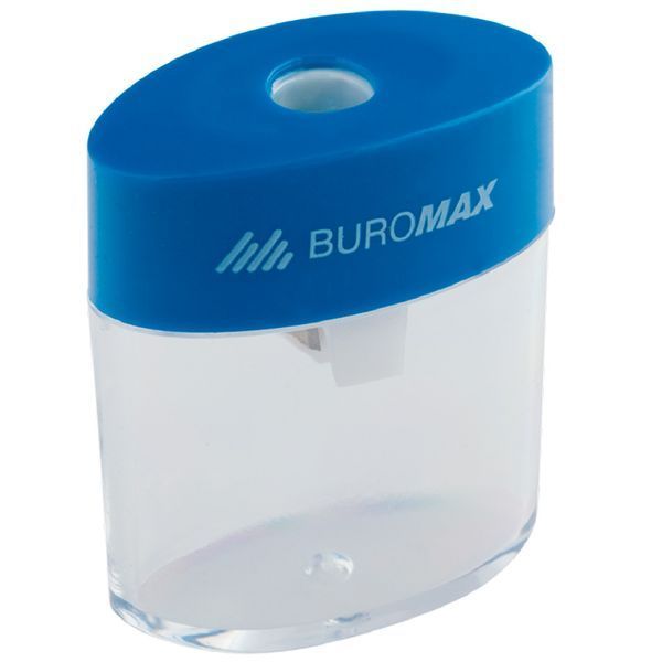 Стругачка для олівців Buromax BM.4752 з контейнером, пластикова, 4 кольори