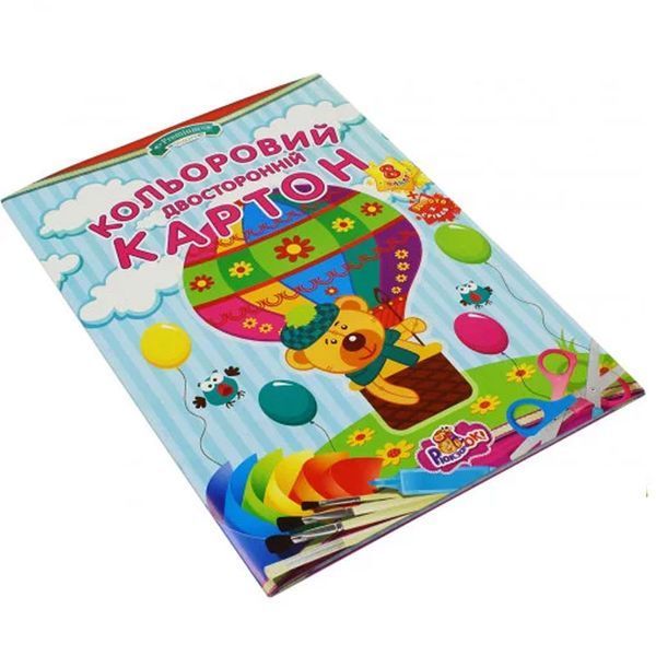Набір двостороннього картону А4 ДКК-2, 10 кольорів 94699 фото &mdash; Кузя