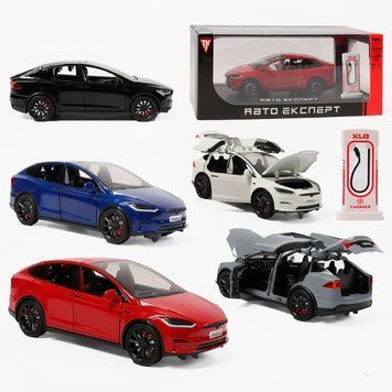 Металлическая машинка Tesla Model X Авто Эксперт RS-63199, 5 цветов 192169 фото &mdash; Кузя