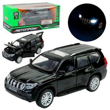 Металева машинка Toyota Land Cruiser Prado Автопром 68482B зі світлом і звуком 195351 фото &mdash; Кузя