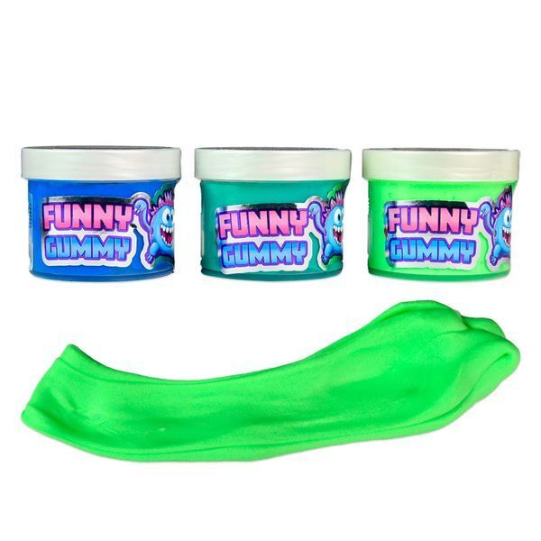 Тягуча маса для ліплення Funny Gummy Strateg 30880, 6 кольорів 187536 фото &mdash; Кузя