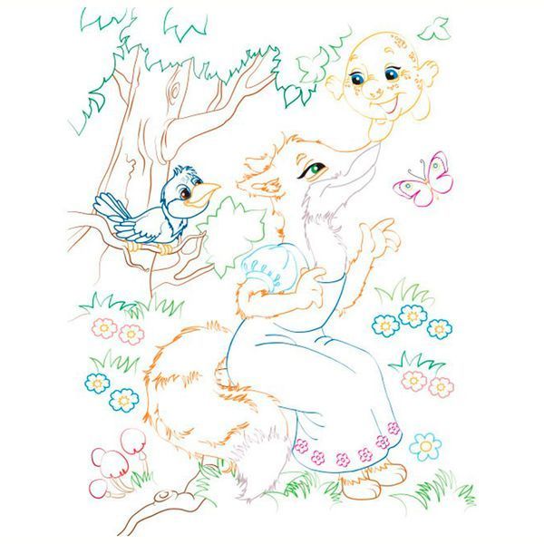 Розмальовка дитяча "Курочка Ряба" Пегас 164485 фото &mdash; Кузя