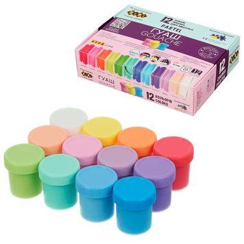 Набор гуашевых красок ZiBi Pastel ZB6692, 12 цветов по 20 мл 192011 фото &mdash; Кузя
