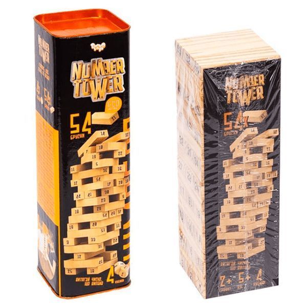 Настольная игра Дженга Vega-Number Tower NT-01 Danko Toys 129256 фото &mdash; Кузя