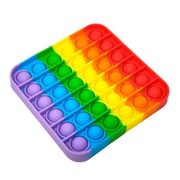 Игрушка антистресс "Pop It", Радужный квадрат 141883 фото &mdash; Кузя