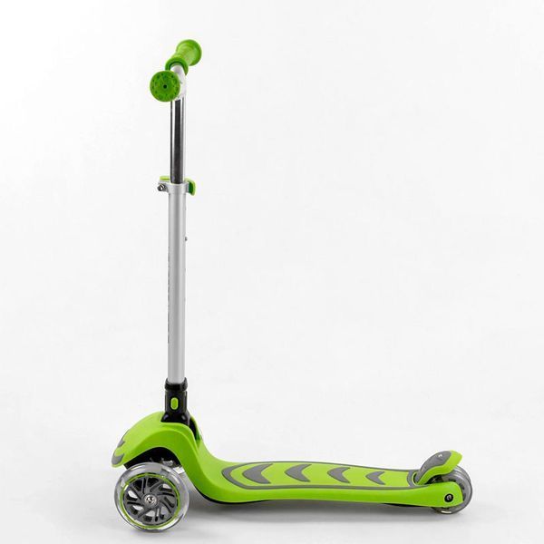 Триколісний складаний самокат Best Scooter Y-00436 зі світними колесами, салатовий 191049 фото &mdash; Кузя