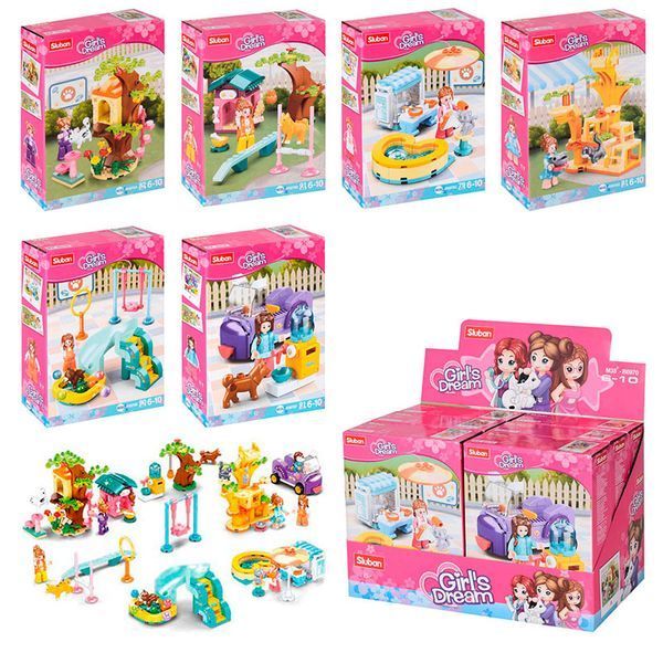 Конструктор для девочки Игровая площадка для питомцев Girls dream М38 В0970, 79 дет, 6 видов 162750 фото &mdash; Кузя