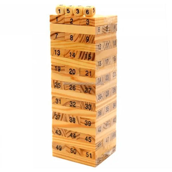Настольная игра Дженга Vega-Number Tower NT-01 Danko Toys 129256 фото &mdash; Кузя