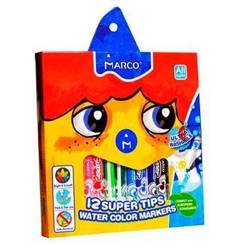 Фломастеры Marco 12 цветов Super Washable 132479 фото &mdash; Кузя
